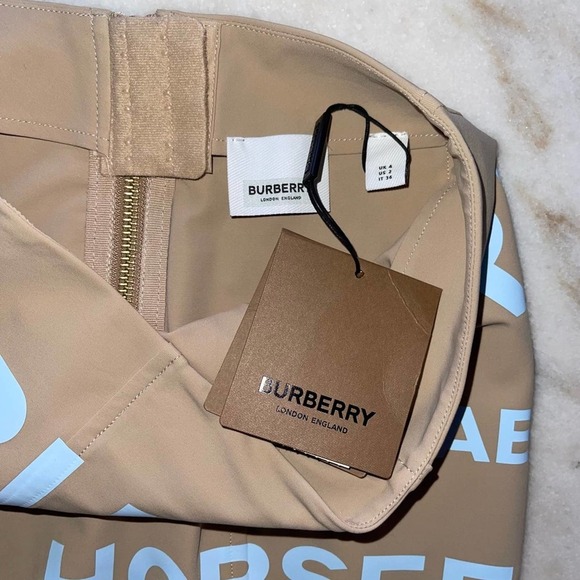 Burberry Horseferry Print Mini Skirt in Nude - Picture 12 of 13